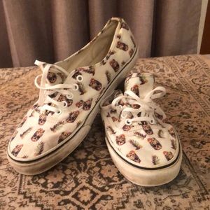 Pineapple Skull Vans Sz 10